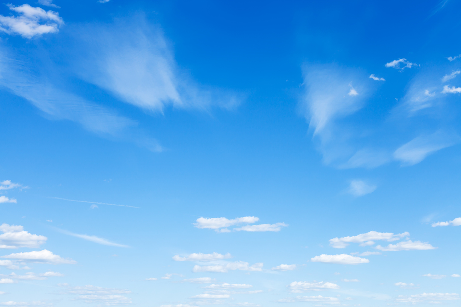 Light Blue Summer Sky with Little Clouds